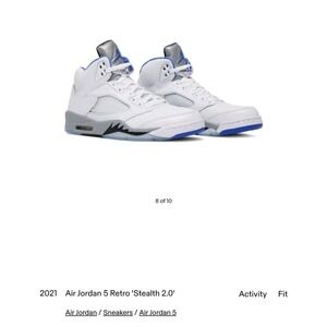 NIKE SZ 10 - Air Jordan 5 Retro Stealth 2.0 Y2K STREET WEAR RETO CLASSIC JUMPMAN